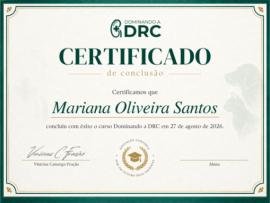 Certificado de conclusão do curso Dominando a DRC